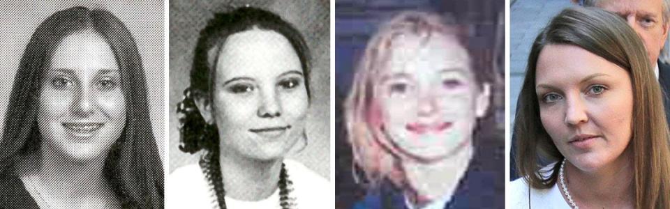 Local Jeffrey Epstein victims who have told their stories. From left: Michelle Licata, Royal Palm Beach High; Jena-Lisa Jones, Seminole Ridge; Virginia Roberts Giuffre, Wellington and Royal Palm Beach highs; and Courtney Wild, Lake Worth Middle