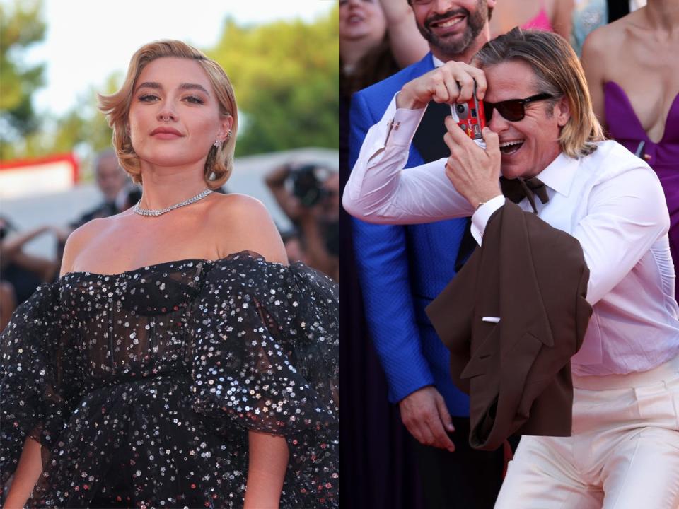 Florence Pugh and Chris Pine at the 2022 Venice Film Festival.