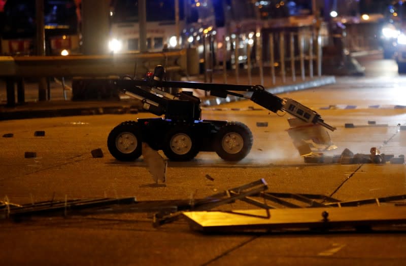 Anti-government demonstrators protest in Hong Kong