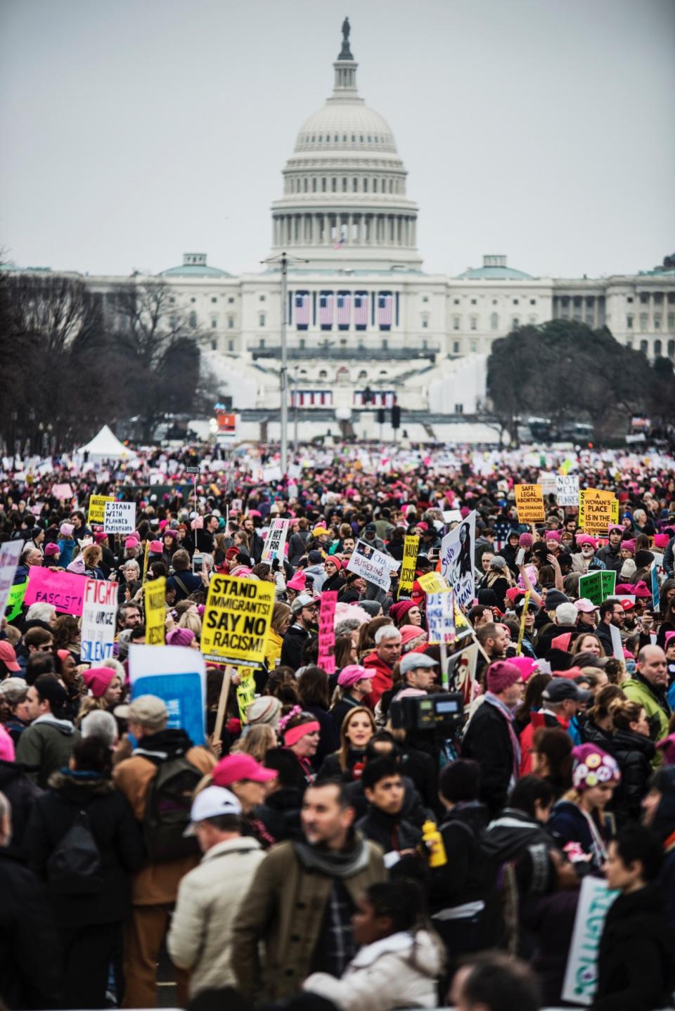 The scene in front of the U.S. Capitol during the Women’s March on Washington. (Photo: Joe Goldberg)