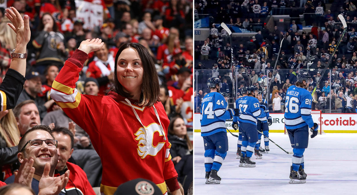 The ownership groups of the Calgary Flames and Winnipeg Jets have changed their tunes when it comes to their event staff getting paid during the NHL's hiatus. (Getty Images)