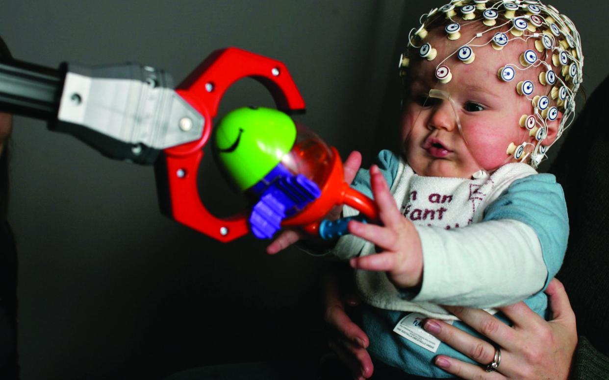A baby being monitored in Birkbeck, University of London's baby lab - Birkbeck, University of London