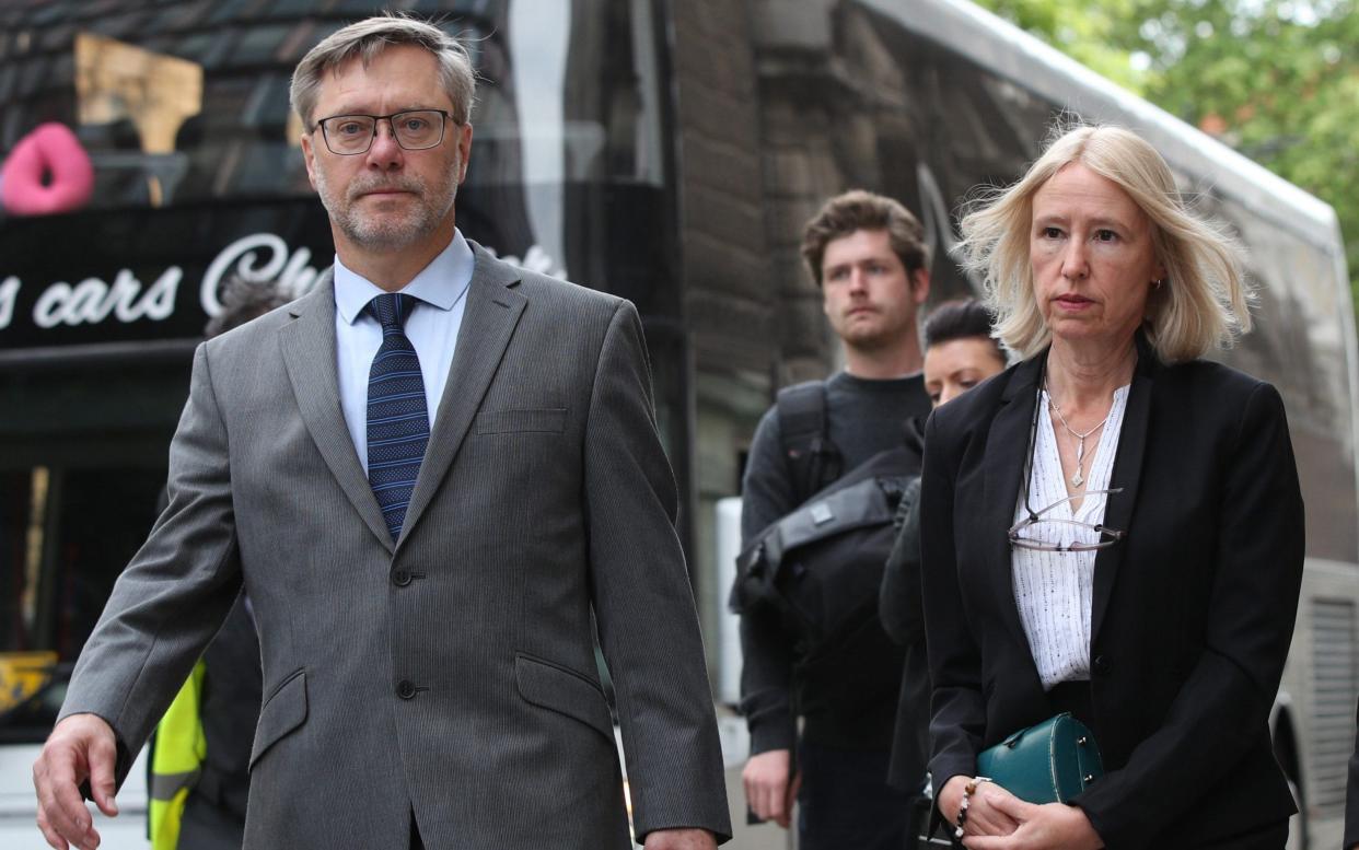 John Letts and Sally Lane arrive at the Old Bailey  - PA