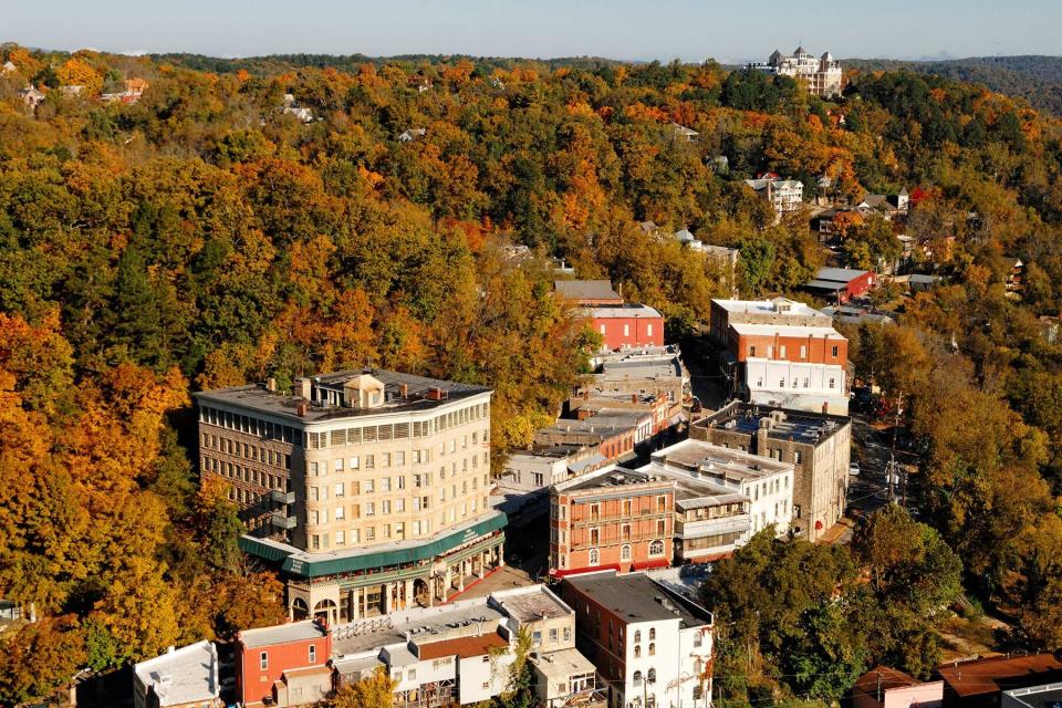 Aerial view of Eureka Springs, Arkansas