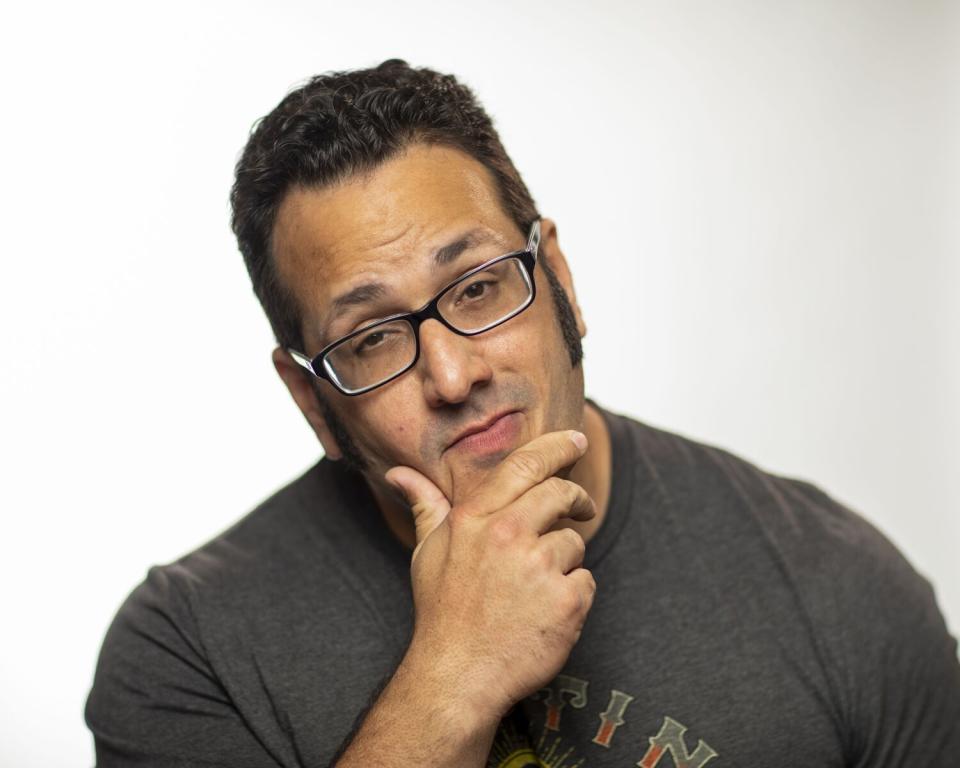 Gabino Iglesias at the Los Angeles Times Festival of Books portrait studio.