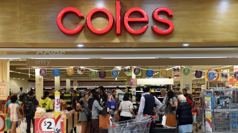 Many Coles stores were closed on Sunday morning due to a nationwide outage. Source: AAP