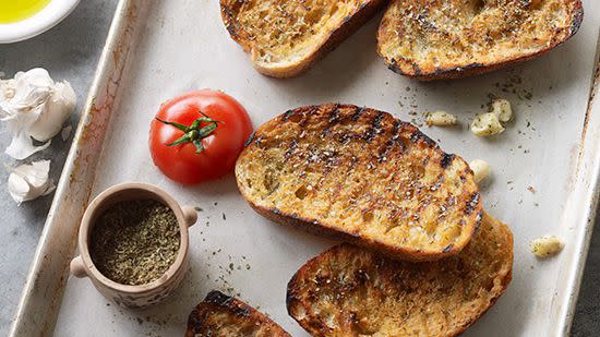 Toasted Bread with Olive Oil, Garlic and Herbs