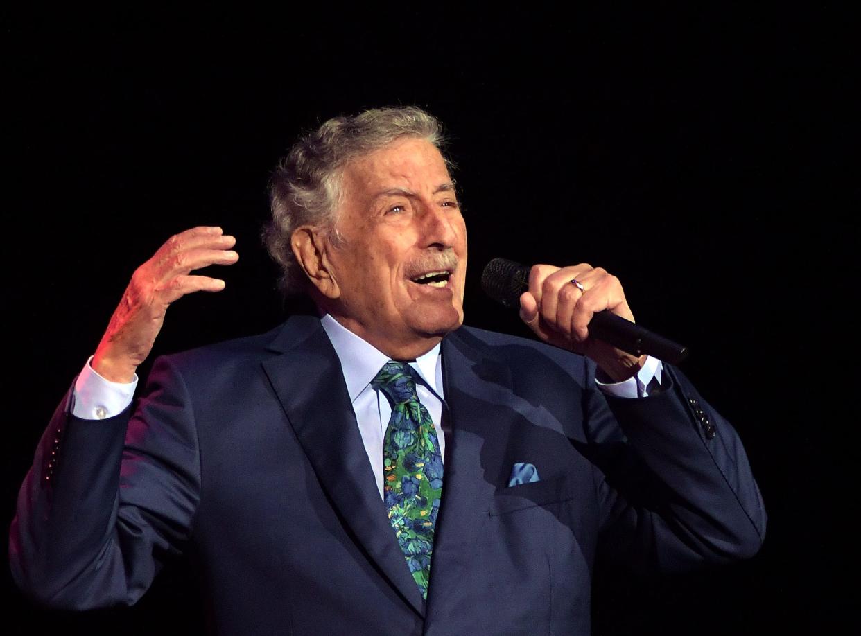 Tony Bennett performs before a packed house at The Hanover Theatre in Worcester on Sept. 28, 2018.