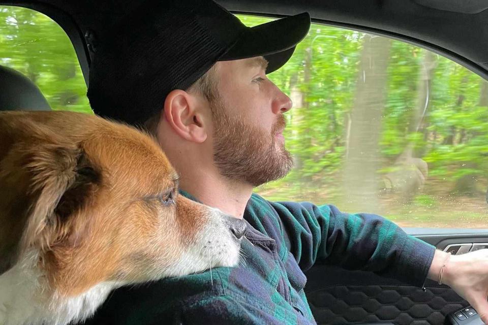<p>Chris Evans/ Instagram</p> Chris Evans and his dog
