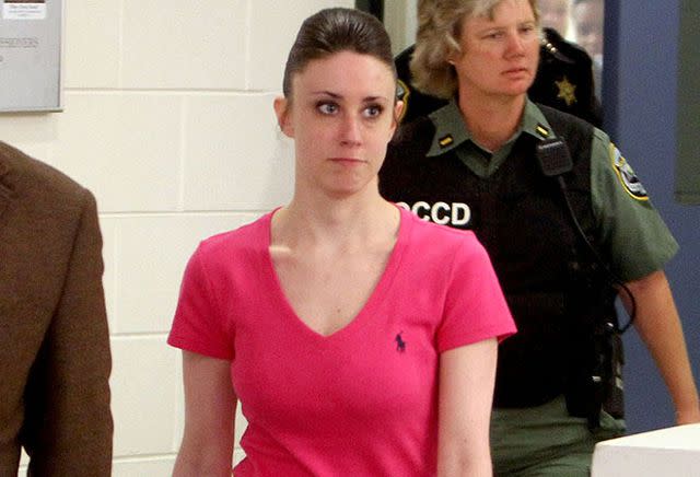 Casey Anthony as she is released from jail in 2011.