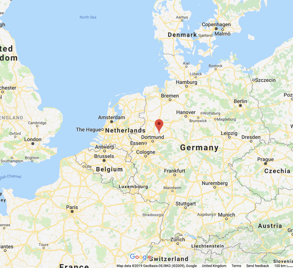 Ahlen is a town in western Germany, 240 miles (386km) from Berlin. Source: Google Maps