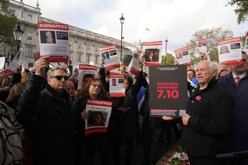 The vigil outside Downing Street (PA)