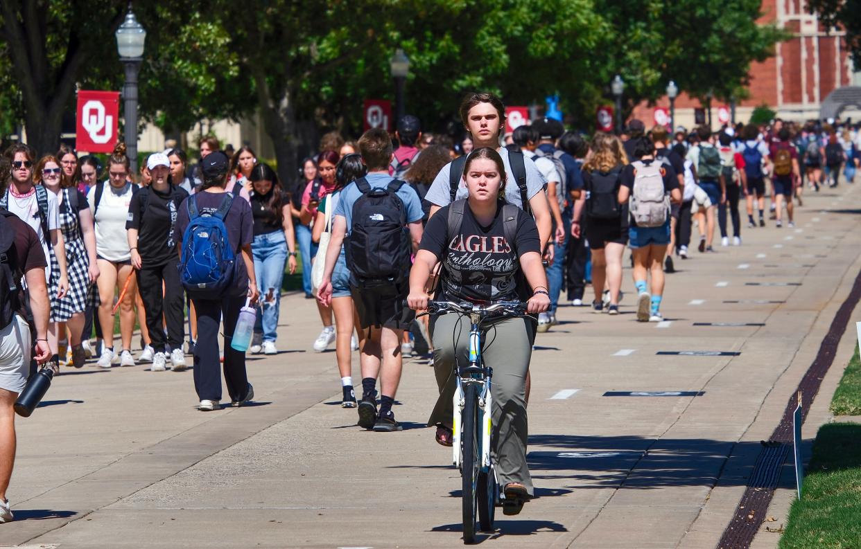 The University of Oklahoma in Norman had more than 21,282 undergrads in fall 2022, according to federal statistics. Of those students, 3% identified as American Indian or Alaska Native.