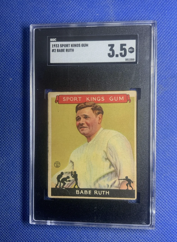 An image of a rare Babe Ruth card.