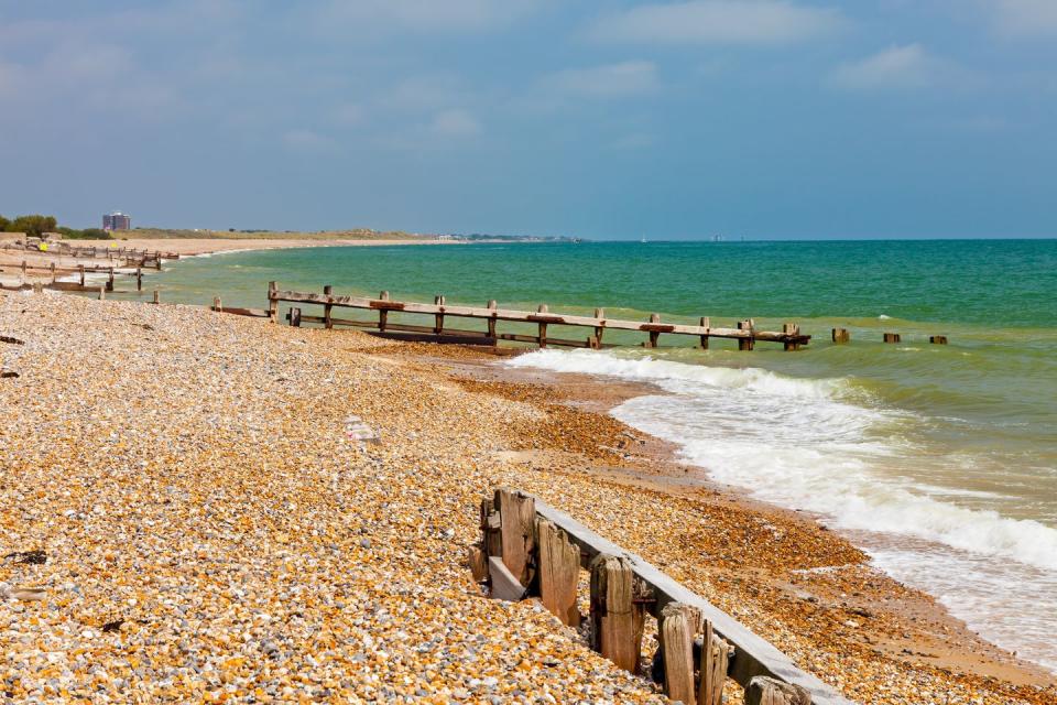 <p>Climping Beach is just between Littlehampton and Bognor Regis on the drive down from London, which should take around two hours and 20 minutes. Trains services rom London Victoria to Littlehampton are a similar duration.<br><br>The quiet shingle beach – whose claim to fame is starring in Doctor Who in the 60s and 70s – is in keeping with the other stretches of shoreline in this part of Sussex, but the sand is revealed once the tide goes out.<strong><br><br>Where to stay:</strong> Check into <a href="https://www.booking.com/hotel/gb/bailiffscourt.en-gb.html?aid=2070929&label=beaches-near-london" rel="nofollow noopener" target="_blank" data-ylk="slk:Bailiffscourt;elm:context_link;itc:0;sec:content-canvas" class="link ">Bailiffscourt</a>, which has 39 bedrooms set across various houses and cottages, a spa and 30 acres of private parkland that lead straight down to the shore.</p><p><a class="link " href="https://www.redescapes.com/offers/west-sussex-arundel-bailiffscourt-hotel" rel="nofollow noopener" target="_blank" data-ylk="slk:READ OUR REVIEW AND BOOK;elm:context_link;itc:0;sec:content-canvas">READ OUR REVIEW AND BOOK</a></p><p><a class="link " href="https://www.booking.com/hotel/gb/bailiffscourt.en-gb.html?aid=2070929&label=beaches-near-london" rel="nofollow noopener" target="_blank" data-ylk="slk:BOOK NOW;elm:context_link;itc:0;sec:content-canvas">BOOK NOW</a></p>