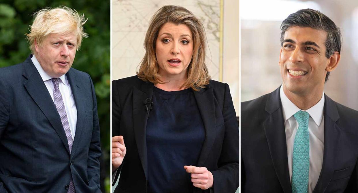 Boris Johnson, Penny Mordaunt, Rishi Sunak. Who's next? (Getty)