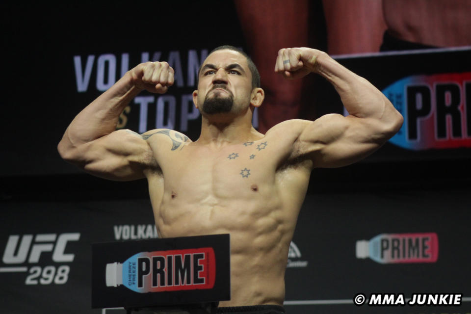 Robert Whittaker UFC 298 ceremonial weigh-ins