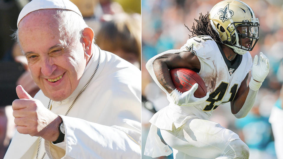 Pope Francis accidentally tagged the New Orleans Saints in a post on Twitter.