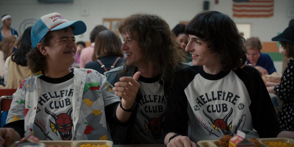 Dustin, Eddie, and Mike