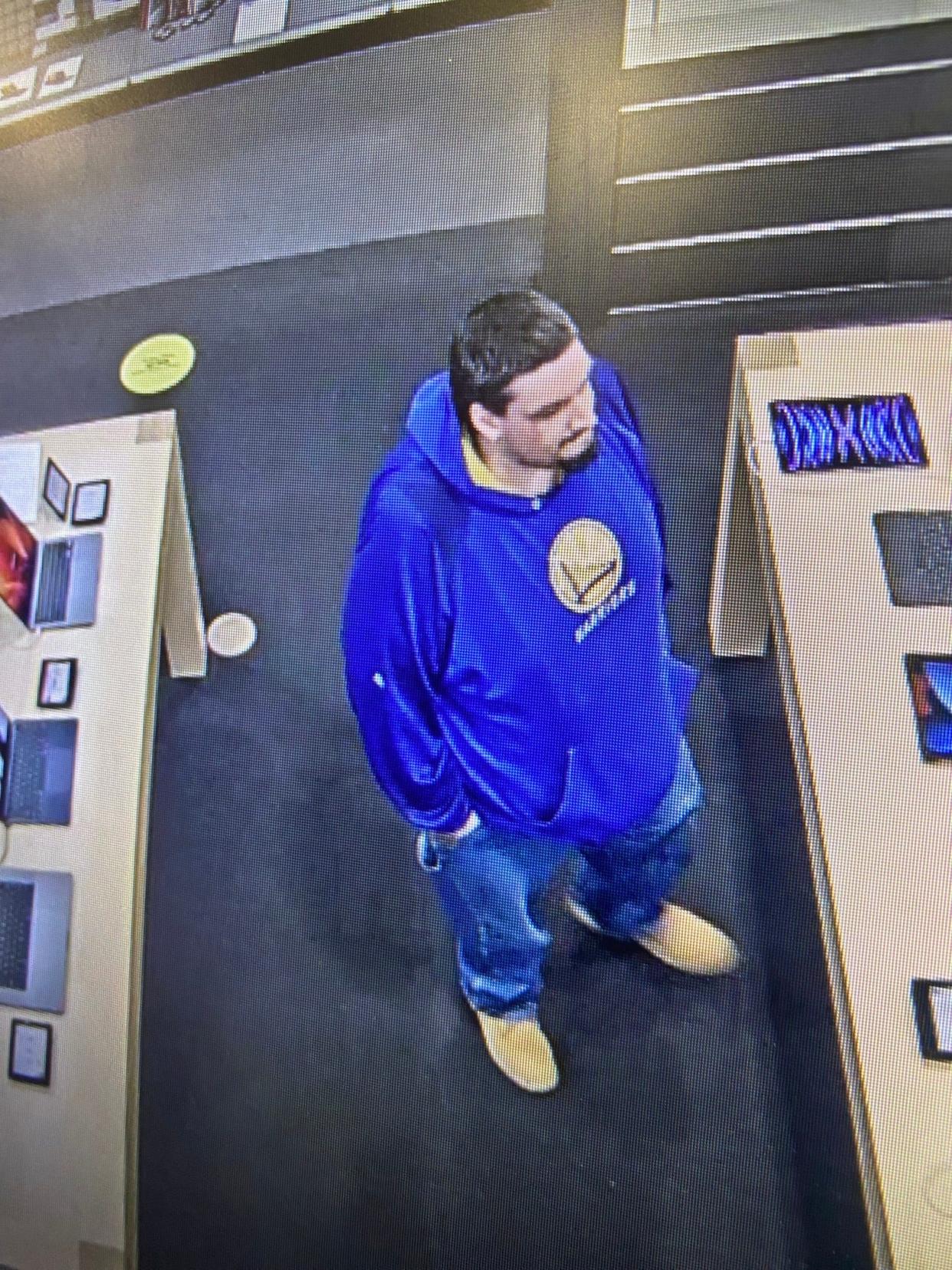 Janesville police need help identifying this man suspected of robbing a Best Buy at gunpoint and for robbing three Culver's in southeastern Wisconsin