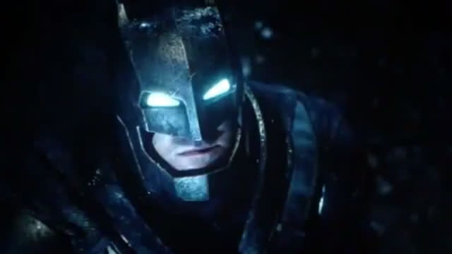 <strong>UPDATE:</strong> <em>One day after the Batman v. Superman trailer leaked online, Zack Snyder tweeted the official two-minute teaser trailer. You can watch the official trailer below. </em> It's only been a few days since director Zack Snyder revealed that the <em>Batman v. Superman </em>trailer would debut in select IMAX theaters on April 20, and after it was leaked on the Internet (and removed), the director has officially released the highly-anticipated footage. One question we had when first viewing the trailer was: Where's Batman?! #BatmanvSuperman #NotBlurry #NotPirated https://t.co/6twr1oFBvr— ZackSnyder (@ZackSnyder) April 17, 2015 <strong>PHOTOS: 7 Sexiest Superman Stars</strong> The two-minute trailer is everything you'd expect from a Christopher Nolan-produced film. While it is heavy on the scenes with Henry Cavill's Superman, there are a few glimpses of Ben Affleck's Batman. After all, his name does come first in the movie title. The trailer picks up where <em>Man of Steel </em>left off and shows that Superman is having some trouble with his public persona. While neither caped-crusader speaks until the end, most of the trailer includes news pundits commenting over images of Superman, and questioning his motives. One pundit points out, "Is it really surprising that the most powerful man in the world should be a figure in controversy?" Warner Bros. "We as a population on this planet have been looking for a savior," another man is heard saying. "Maybe he's just a guy trying to do the right thing," someone else says. Warner Bros. Opposing that opinion, the next pundit voice says, "Human beings have a terrible track record of following people with great power." <strong> NEWS: Ben Affleck to His 'Batman' Critics -- I Can Do This </strong> A woman chimes in, "The world has been so caught up with what he can do that no one has asked what he should do." Cameras then zoom into a statue where someone has spray painted "False God." It's not until a minute into the trailer that Affleck pops up looking ready to don the Dark Knight suit. Warner Bros. He's next seen suited up and standing on tall buildings, only to later confront Superman at the very end of the trailer. Warner Bros. <em> Batman v. Superman: Dawn of Justice</em> hits theaters on March 25, 2016, and you can watch the official trailer in theaters on Monday, April 20. <em>On this Flashback Friday, check out Michael Keaton's Batman, below.</em>