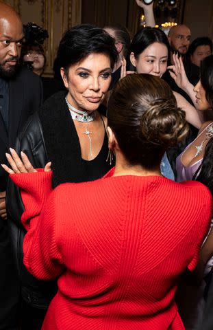 <p>SplashNews.com</p> While at the catwalk event Eva Longria greeted Kris Jenner, who was there to support daughter Kendall Jenner who was modeling in the show.