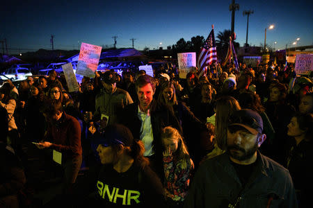 Beto O'Rourke, the Democratic former Texas congressman, participates in an anti-Trump march in El Paso, Texas, U.S., February 11, 2019. REUTERS/Loren Elliott