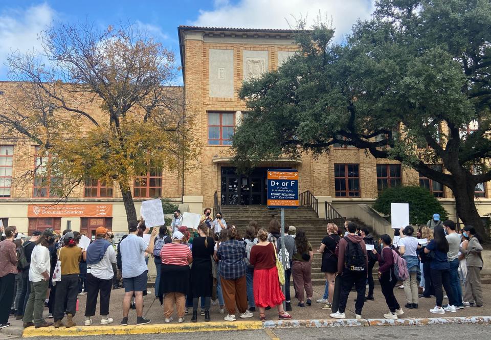 Pro-Palestinian protesters make demands at the University of Texas.