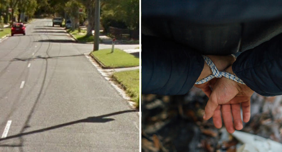 Street in Frankston, Melbourne, where man, 29, had three fingers cut off after being kidnapped.