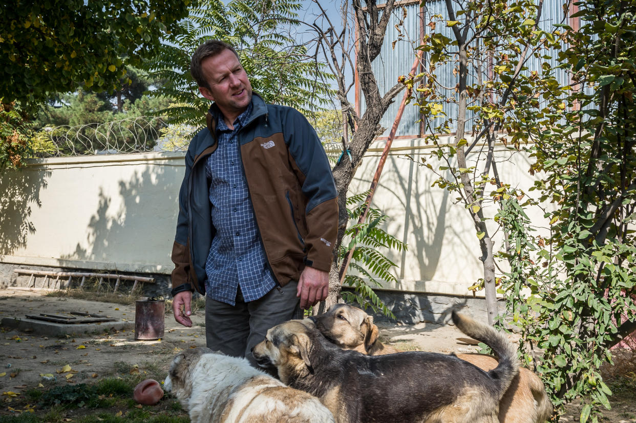 31 October 2015 - Kabul, Afghanistan. Pen Farthing (44) ex royal marine UK navy is the founder of the Nowzad veterinary clinic. . The name of clinic means new born. It opened in 2013 and it is the only vet clinic in Afghanistan. (Photo by Alessandro Rota/Getty Images)