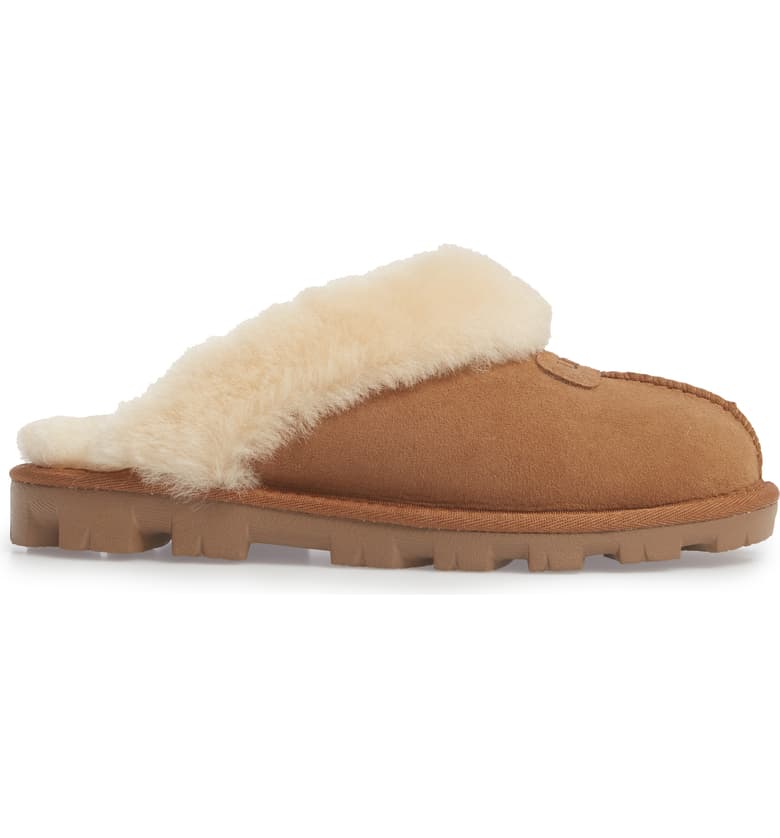 Genuine Shearling Slipper in chestnut