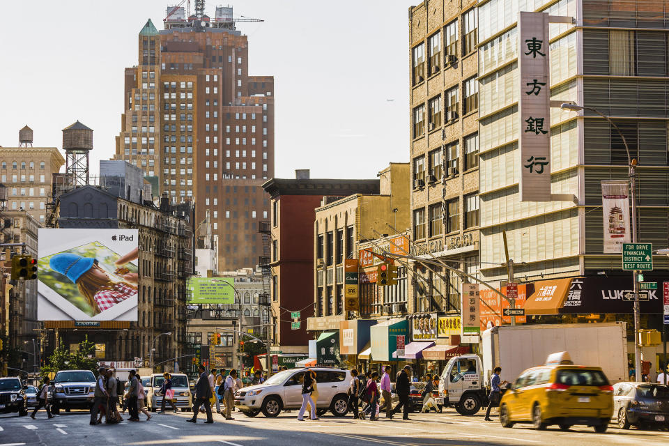 Billboards in NYC Chinatown.