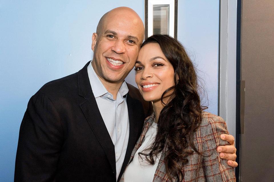 Senator Cory Booker and Rosario Dawson