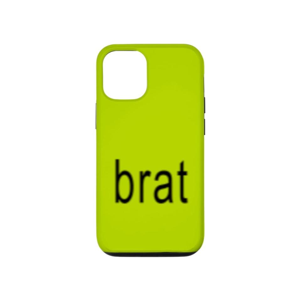 green and black brat phone case