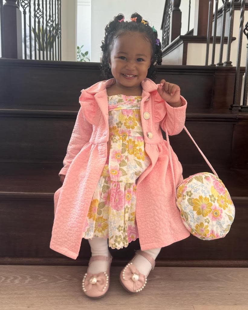 In an Instagram post that marked his return to the platform, Combs posted photos of his 1-year-old daughter, Love, dressed in a floral dress and pink coat with a matching floral bag. Instagram/diddy