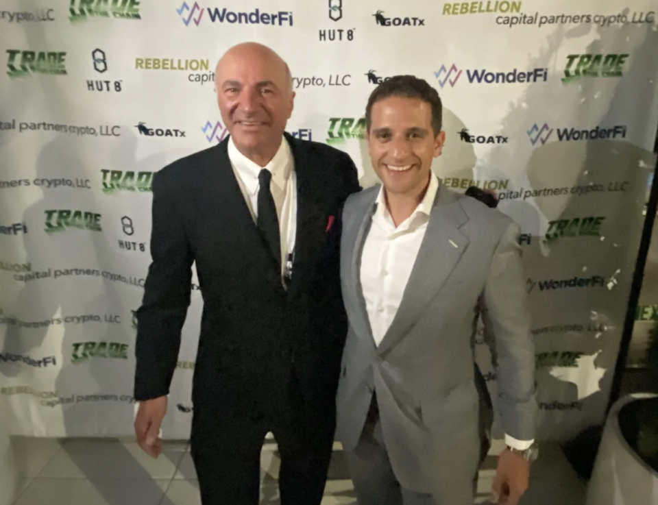 Kevin O'Leary with Immutable Holdings CEO Jordan Fried in New York City ahead of the company's debut on the NEO Exchange.