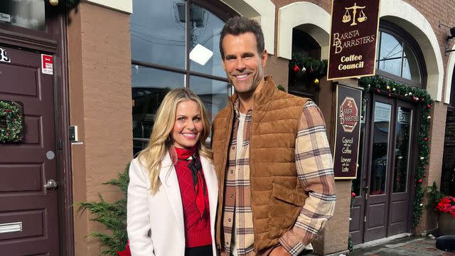 <p>Great American Media</p> Candace Cameron Bure (left) and Cameron Mathison