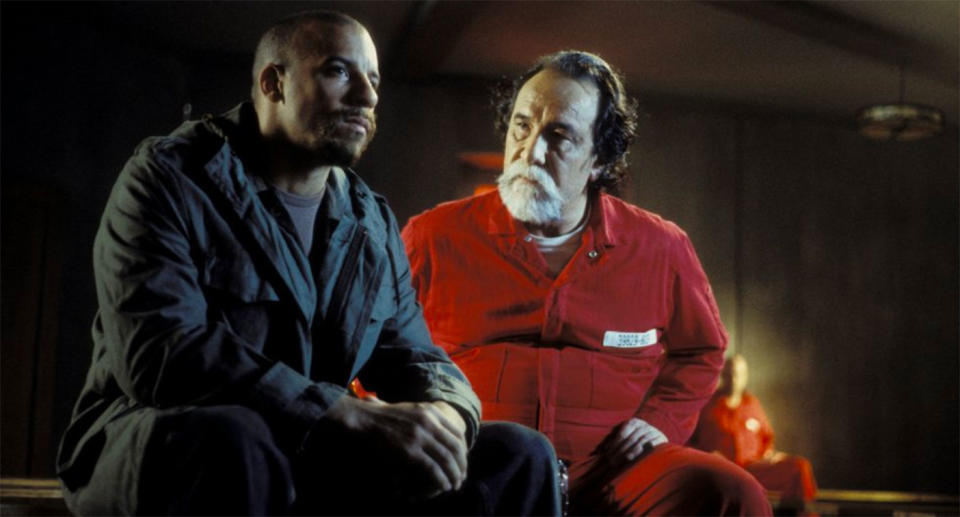 Vin Diesel and Geno Silva in a still from A Man Apart. (New Line)