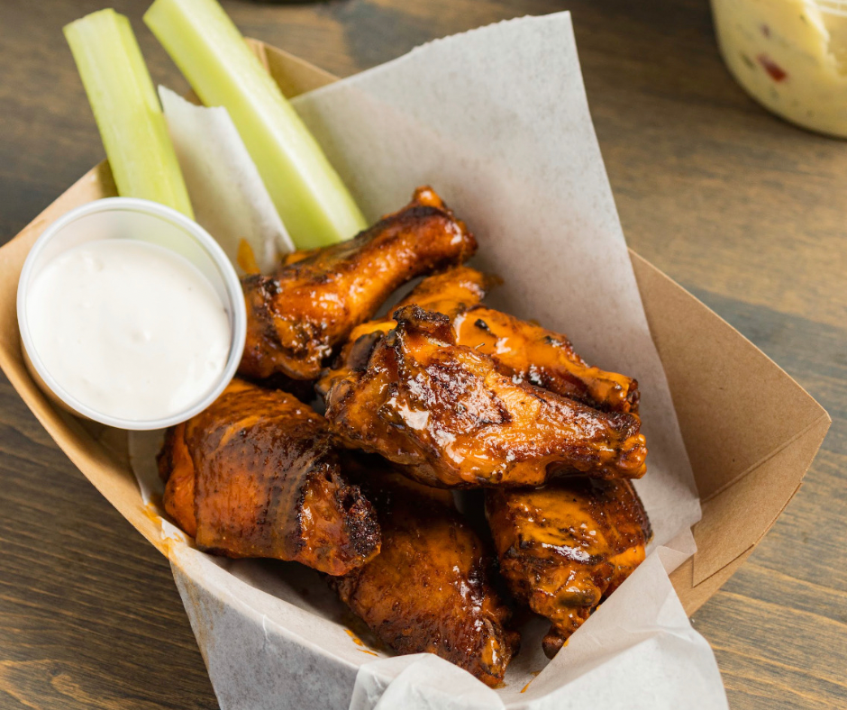 Buffalo wings from Mutiny BBQ Company in Asbury Park.