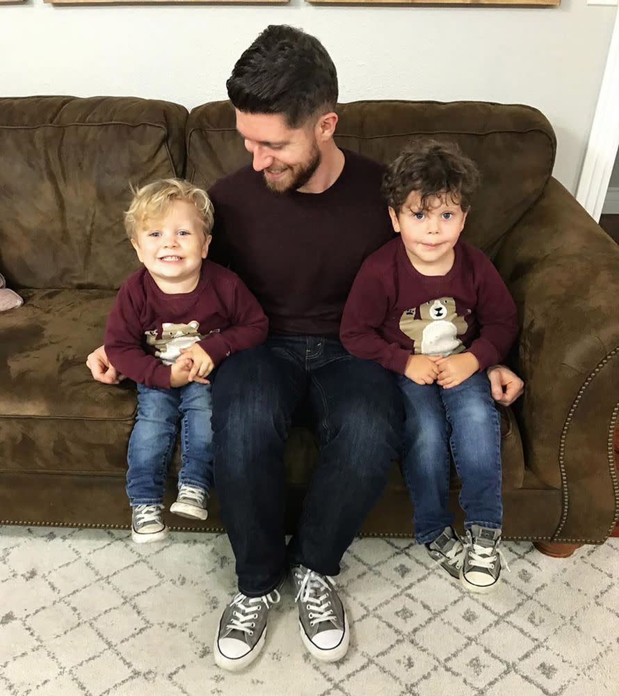 Ben Seewald (center) with his sons | Jessa Duggar/Instagram