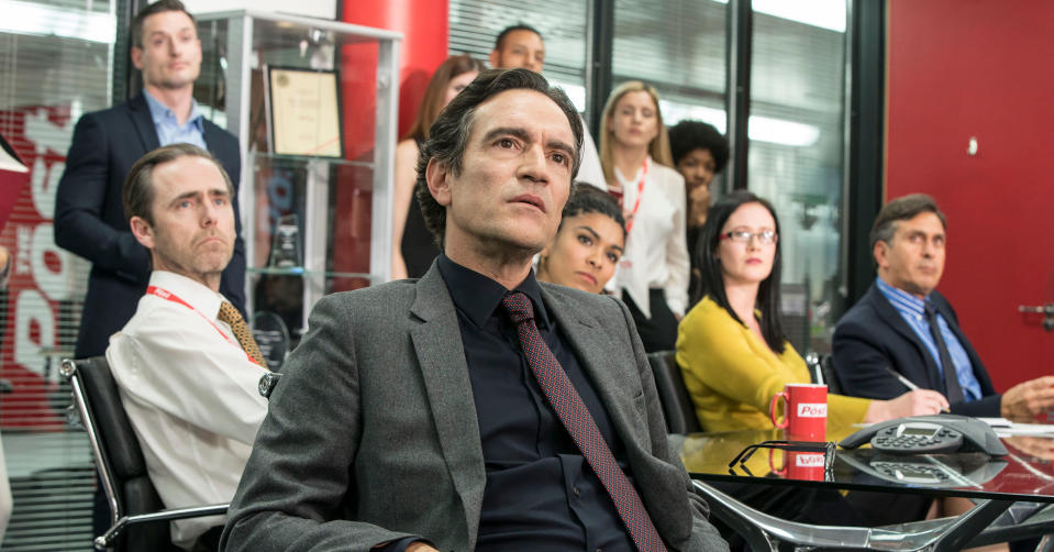 Charlotte Riley and Ben Chaplin star in the fast-paced drama Press. (BBC Pictures)