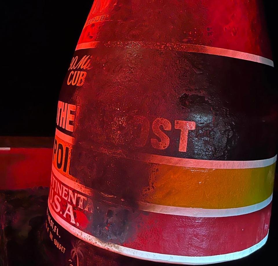 Key West police said two people vandalized the famous Southernmost Point landmark early Saturday morning by setting a fire beside it.