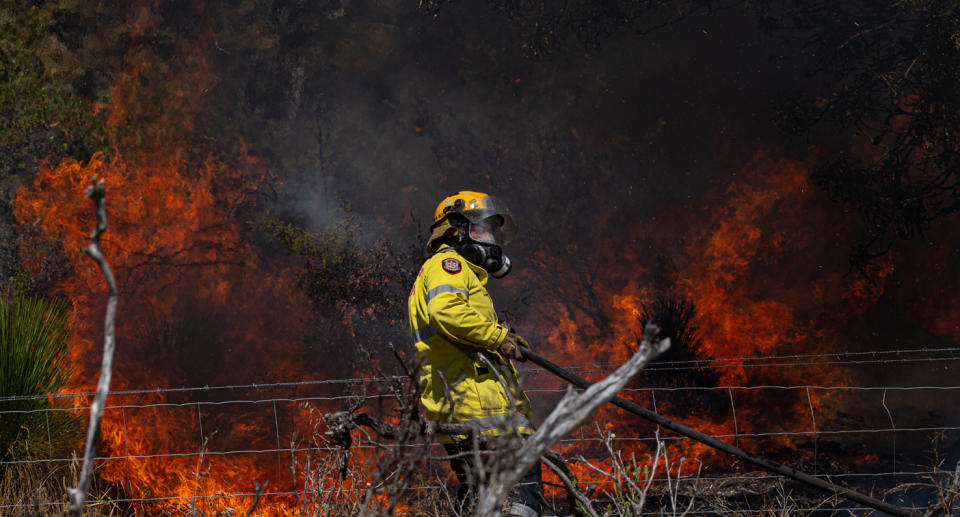 Firefighters battling a major bushfire north of Perth on January 8