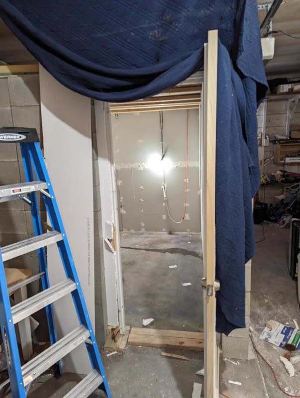 A woman last month said she escaped from a makeshift cinderblock cell constructed in the garage of a residence in Klamath Falls, Ore. Photo courtesy of FBI Portland Field Office