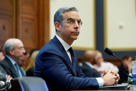 David Marcus, CEO of Facebook’s Calibra, testifies to the House Financial Services Committee in Washington.