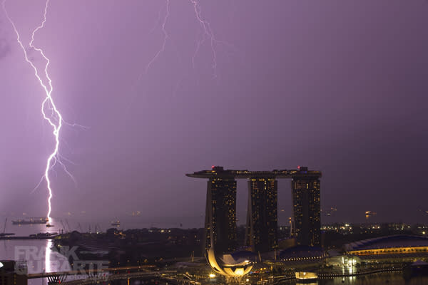 Singapore has one of the highest occurrences of lightning activity in the world, but... Credit: Sporcle