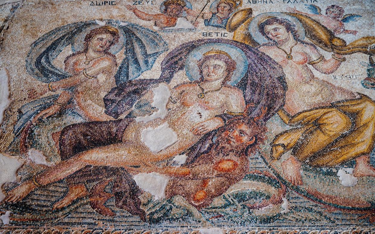 A Roman mosaic in Paphos
