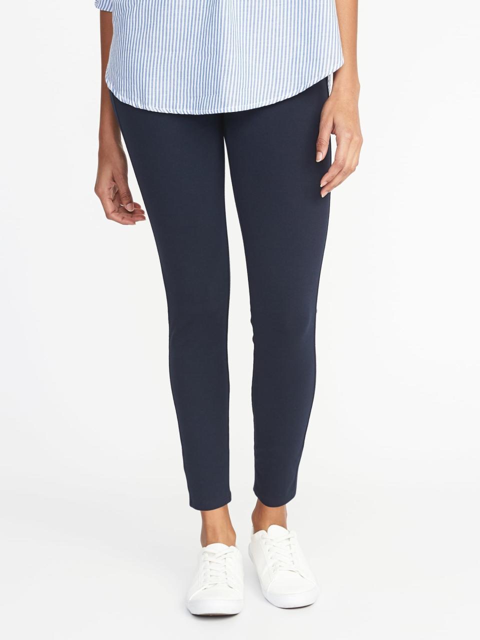 Jersey Elastic-Waist Leggings