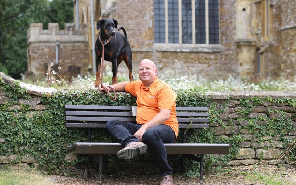 Steve Cummings and dog Bella  - John Lawrence 