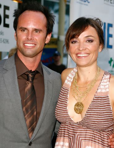 <p>Jeff Vespa/WireImage</p> Walton Goggins and Nadia Conners arrive to the premiere of "The 11th Hour" on August 8, 2007 in Hollywood, California.